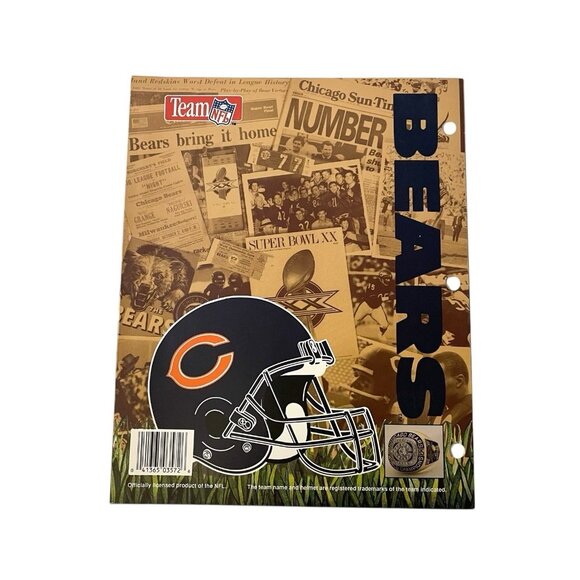 Vintage Retro NFL Chicago Bears School Folders Portfolio 1992 - Picture 3 of 5